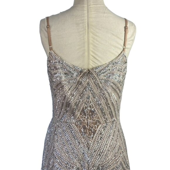 Leona Art Deco Sequin Fit & Flare Dress - Picture 6 of 14